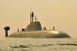 File photo of INS Chakra-2 nuclear attack submarine leased from Russia. Representative image. (@livefist/Twitter).